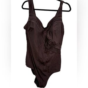 Longitude Dark Brown One-Piece Swimsuit